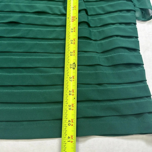 Scarlett Asymmetrical Dress in Deep Green - Picture 11 of 11